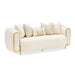 AICO Furniture Sassani Loveseat Crepe in Gold - Bargain Furniture (Detroit, MI)