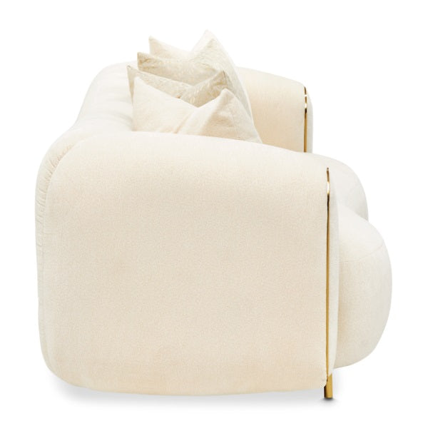 AICO Furniture Sassani Loveseat Crepe in Gold - Bargain Furniture (Detroit, MI)
