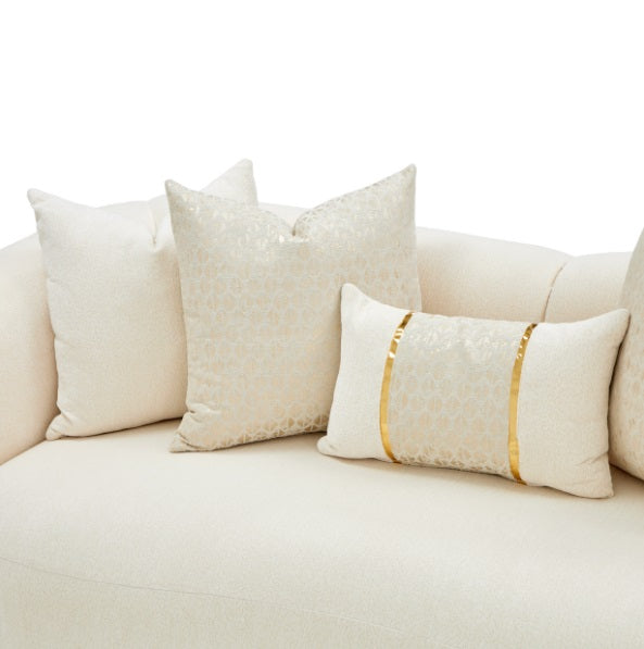 AICO Furniture Sassani Loveseat Crepe in Gold - Bargain Furniture (Detroit, MI)
