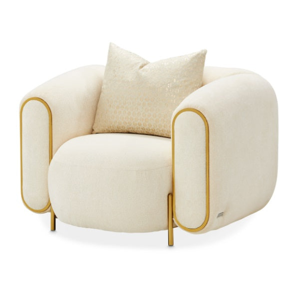 AICO Furniture Sassani Chair Crepe in Gold - Bargain Furniture (Detroit, MI)