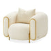 AICO Furniture Sassani Chair Crepe in Gold - Bargain Furniture (Detroit, MI)