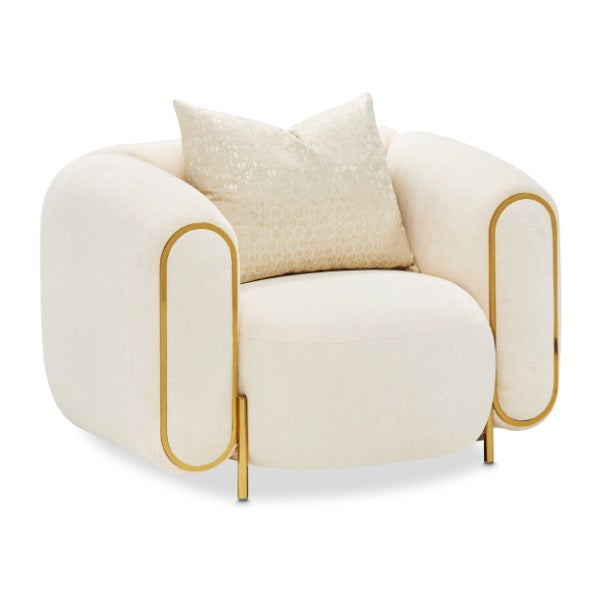 AICO Furniture Sassani Chair Crepe in Gold - Bargain Furniture (Detroit, MI)