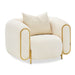 AICO Furniture Sassani Chair Crepe in Gold - Bargain Furniture (Detroit, MI)