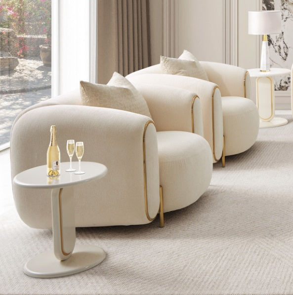 AICO Furniture Sassani Chair Crepe in Gold - Bargain Furniture (Detroit, MI)