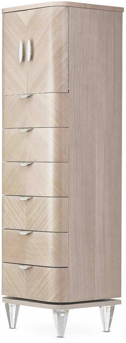 AICO Malibu Crest Lingerie Swivel Chest in Blush - Bargain Furniture (Detroit, MI)