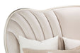 AICO London Place King Upholstered Panel Bed in Creamy Pearl - Bargain Furniture (Detroit, MI)