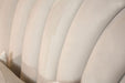 AICO London Place King Upholstered Panel Bed in Creamy Pearl - Bargain Furniture (Detroit, MI)