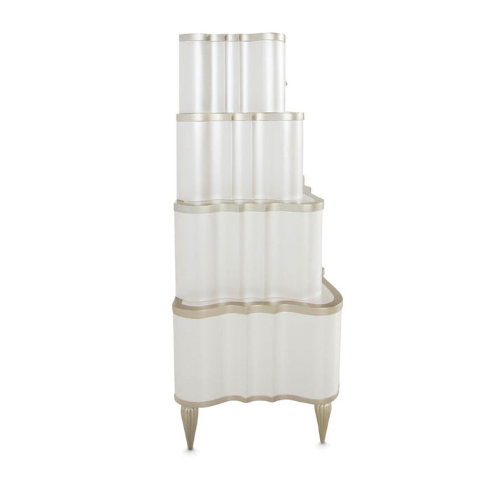 AICO London Place Tiered 6-Drawer Chest in Creamy Pearl - Bargain Furniture (Detroit, MI)