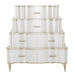 AICO London Place Tiered 6-Drawer Chest in Creamy Pearl - Bargain Furniture (Detroit, MI)