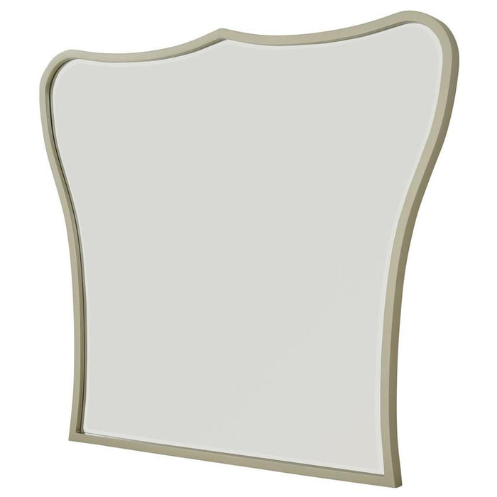 AICO London Place Vanity Mirror in Platinum - Bargain Furniture (Detroit, MI)