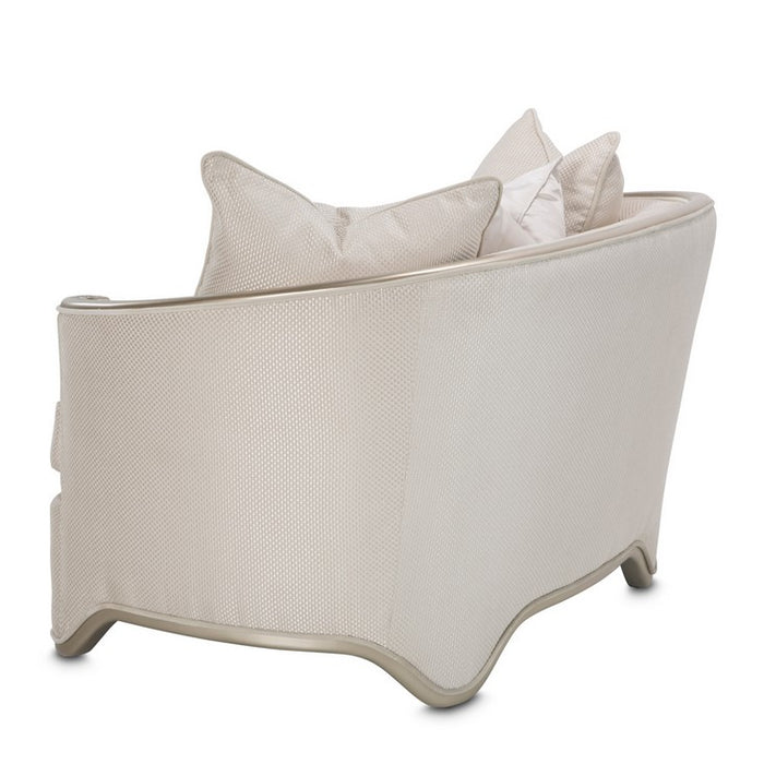 AICO London Place Chair & A Half in Light Champagne - Bargain Furniture (Detroit, MI)