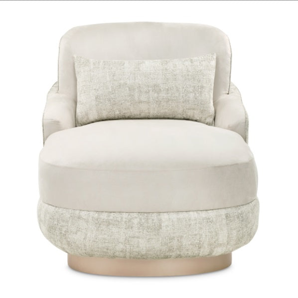 AICO Furniture Aurora Chaise Quarry in Moonlight - Bargain Furniture (Detroit, MI)