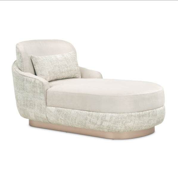 AICO Furniture Aurora Chaise Quarry in Moonlight - Bargain Furniture (Detroit, MI)