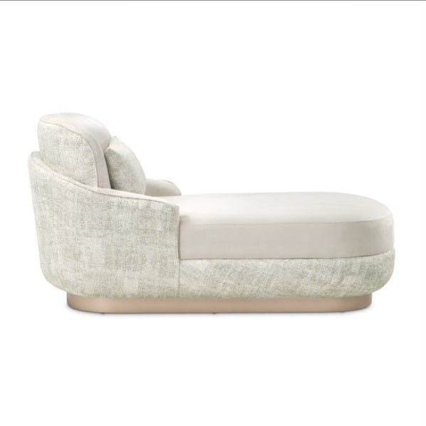 AICO Furniture Aurora Chaise Quarry in Moonlight - Bargain Furniture (Detroit, MI)