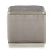 AICO Furniture Linea Ottoman in Silver Mist - Bargain Furniture (Detroit, MI)
