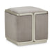 AICO Furniture Linea Ottoman in Silver Mist - Bargain Furniture (Detroit, MI)