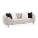 AICO Furniture Noir Sofa Cookie in Black Nickel - Bargain Furniture (Detroit, MI)