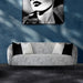 AICO Furniture Noir Sofa Cookie in Black Nickel - Bargain Furniture (Detroit, MI)