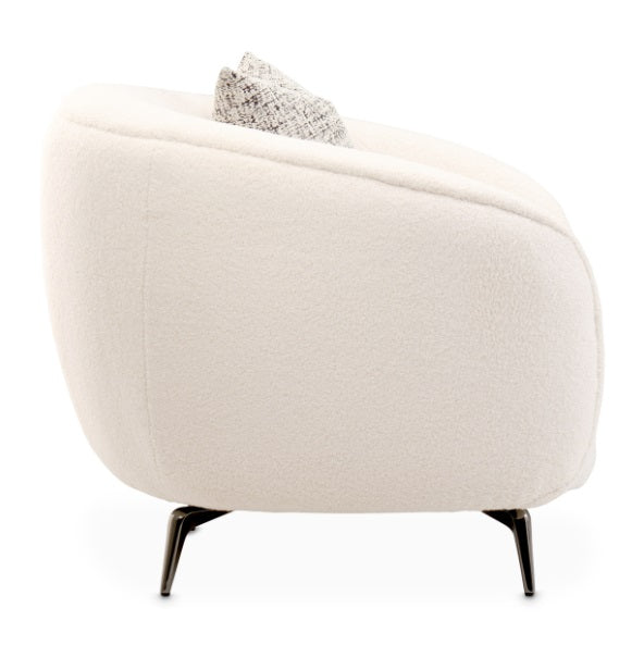 AICO Furniture Noir Chair Marshmallow in Black Nickel - Bargain Furniture (Detroit, MI)