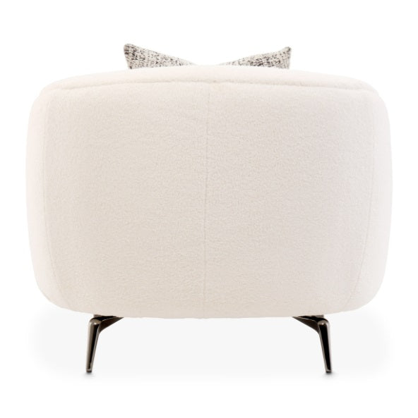 AICO Furniture Noir Chair Marshmallow in Black Nickel - Bargain Furniture (Detroit, MI)
