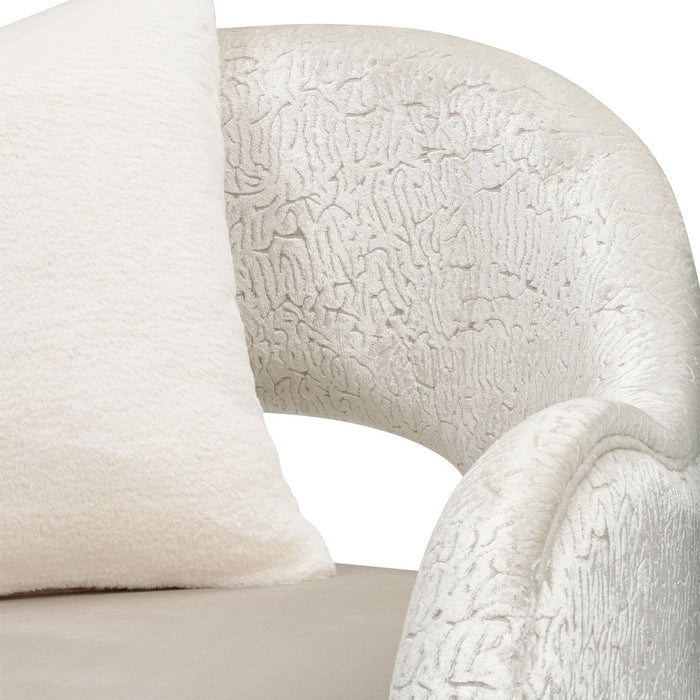 AICO Yvette Accent Chair in Porcini Medium Champagne - Bargain Furniture (Detroit, MI)