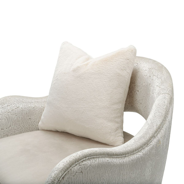 AICO Yvette Accent Chair in Porcini Medium Champagne - Bargain Furniture (Detroit, MI)
