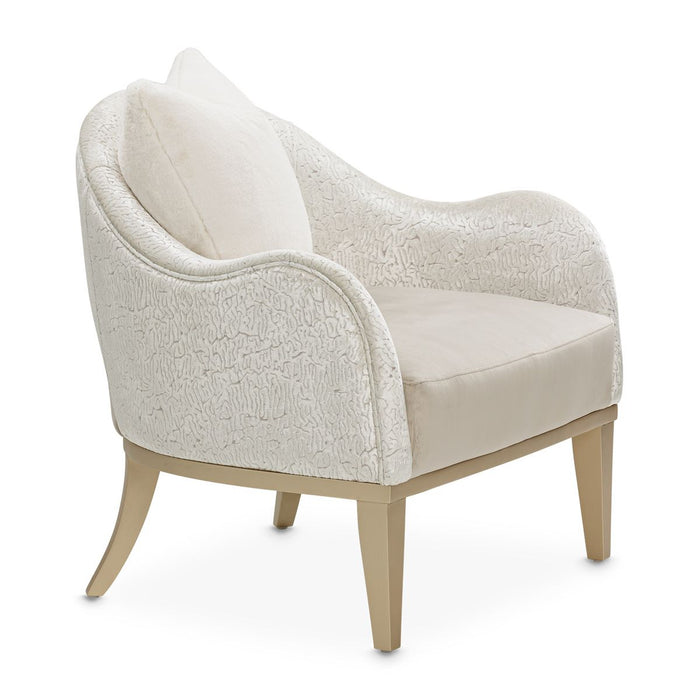 AICO Yvette Accent Chair in Porcini Medium Champagne - Bargain Furniture (Detroit, MI)