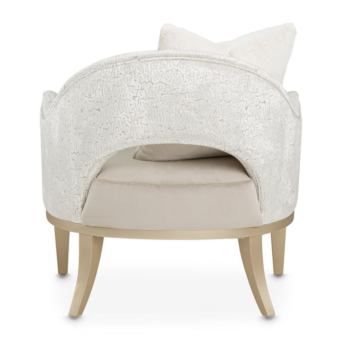 AICO Yvette Accent Chair in Porcini Medium Champagne - Bargain Furniture (Detroit, MI)