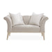AICO Yvette Chair and A Half in Porcini Medium Champagne - Bargain Furniture (Detroit, MI)