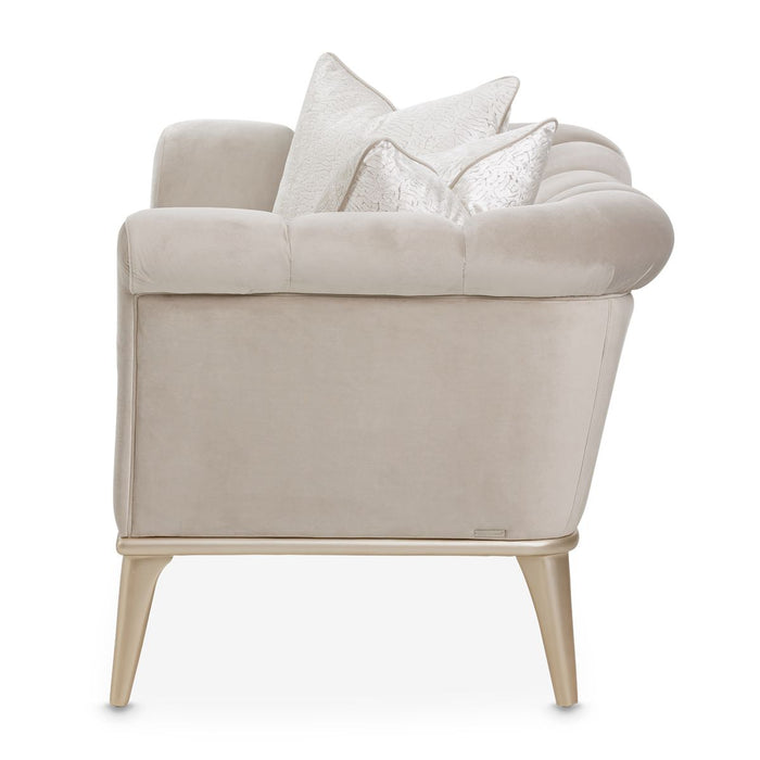 AICO Yvette Chair and A Half in Porcini Medium Champagne - Bargain Furniture (Detroit, MI)