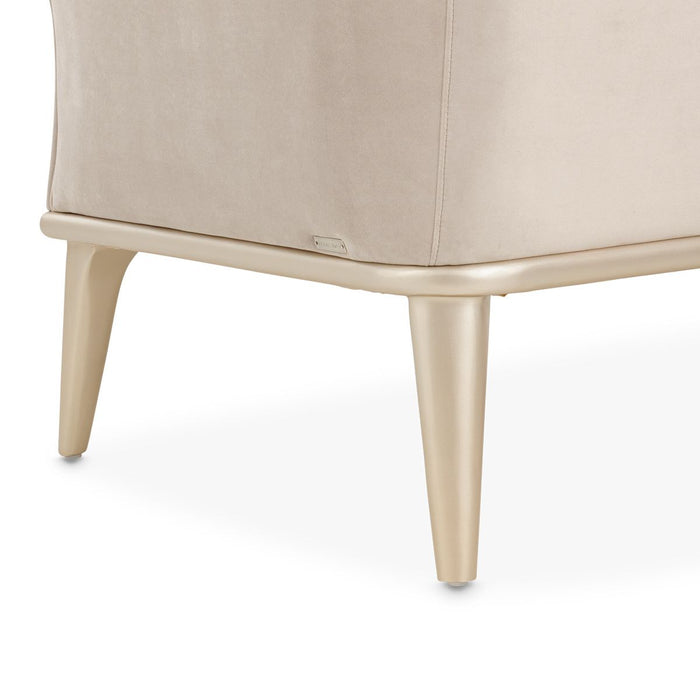 AICO Yvette Chair and A Half in Porcini Medium Champagne - Bargain Furniture (Detroit, MI)