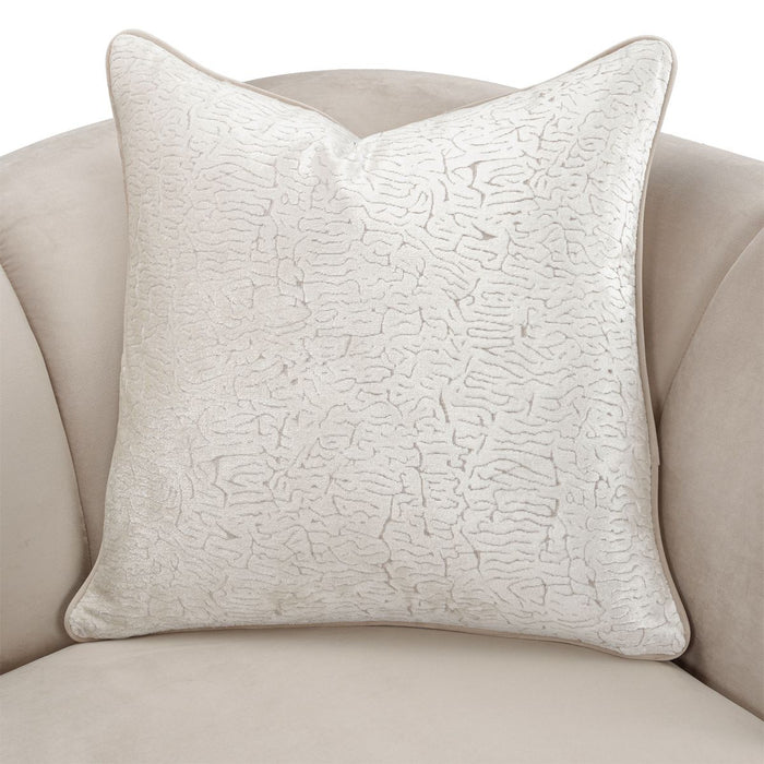 AICO Yvette Chair and A Half in Porcini Medium Champagne - Bargain Furniture (Detroit, MI)