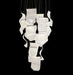 AICO Furniture Lighting Sheer Waves 18 Light Round LED Chandelier with Gold Accent/Chrome - Bargain Furniture (Detroit, MI)