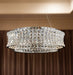 AICO Furniture Lighting Galaxy Large Round LED Chandelier in Chrome - Bargain Furniture (Detroit, MI)