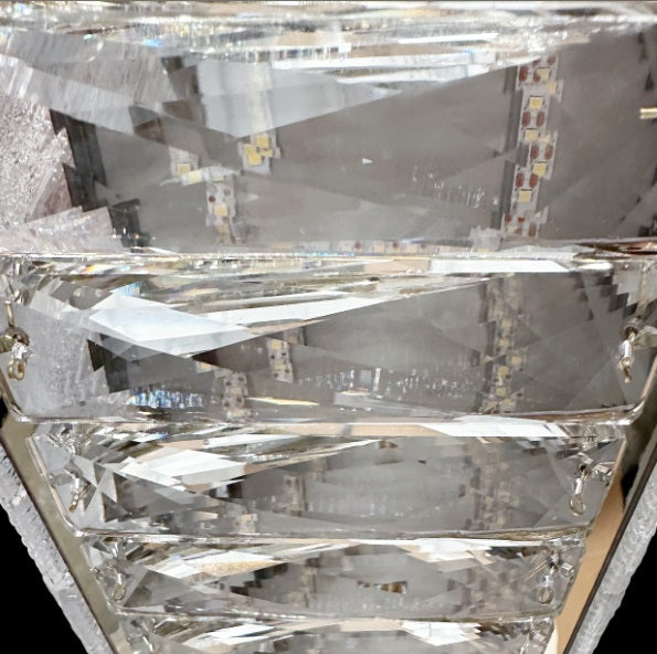 AICO Furniture Lighting Mina Rectangular LED Chandelier - Bargain Furniture (Detroit, MI)