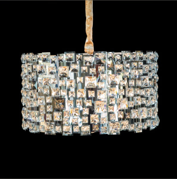AICO Furniture Lighting Facets 6 Light Chandelier - Bargain Furniture (Detroit, MI)