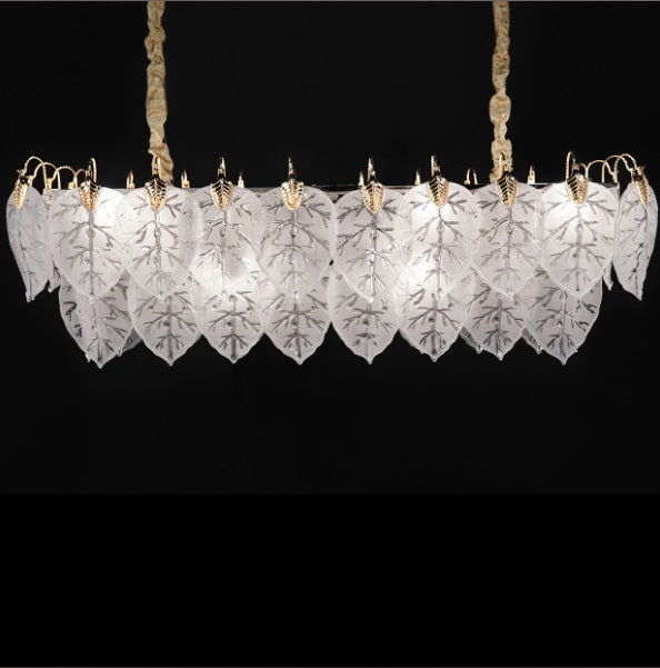 AICO Furniture Lighting Autumn Rectangular Light Chandelier in Clear - Bargain Furniture (Detroit, MI)