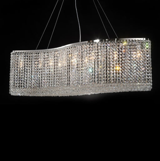 AICO Furniture Lighting Cool Breeze 14 Light Chandelier in Clear image