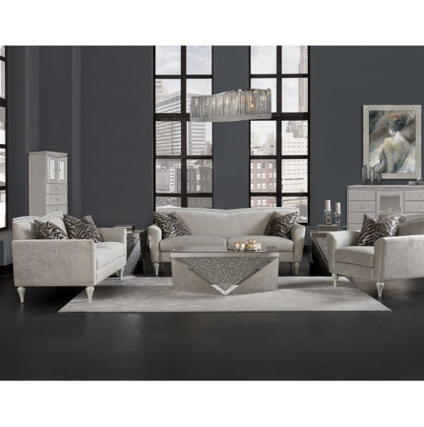 AICO Furniture Lighting Cool Breeze 14 Light Chandelier in Clear - Bargain Furniture (Detroit, MI)