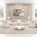 AICO Furniture Lighting Bouquet 12 Light Oblong Chandelier in Gold - Bargain Furniture (Detroit, MI)