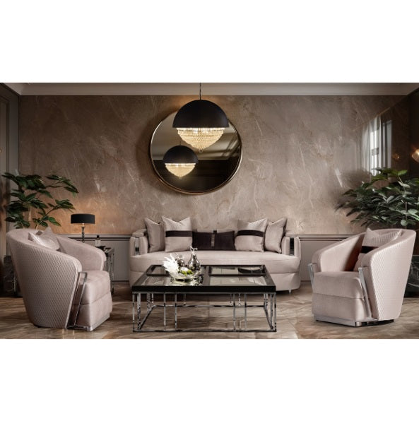 AICO Furniture Lighting Eclipse LED Light Chandelier with Black Dome in Clear - Bargain Furniture (Detroit, MI)