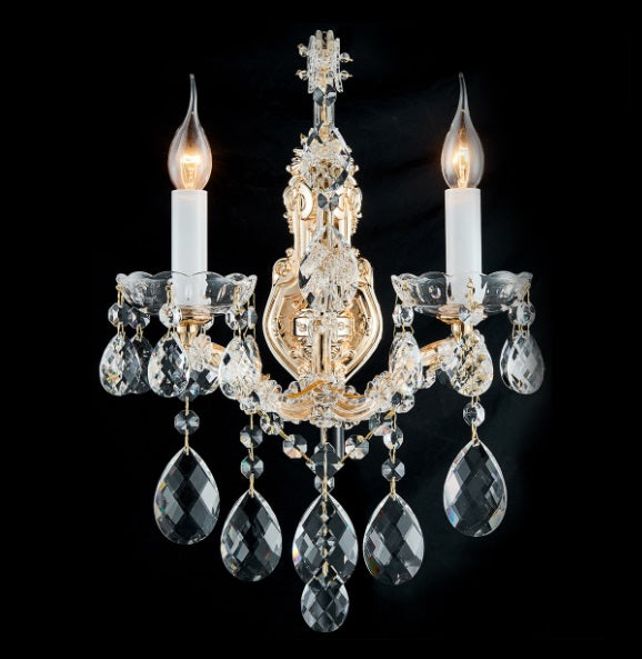 AICO Furniture Lighting La Scala 2 Light Wall Sconce in Clear - Bargain Furniture (Detroit, MI)