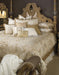 AICO Luxembourg 12-pc Queen Comforter Set in Cr√®me - Bargain Furniture (Detroit, MI)