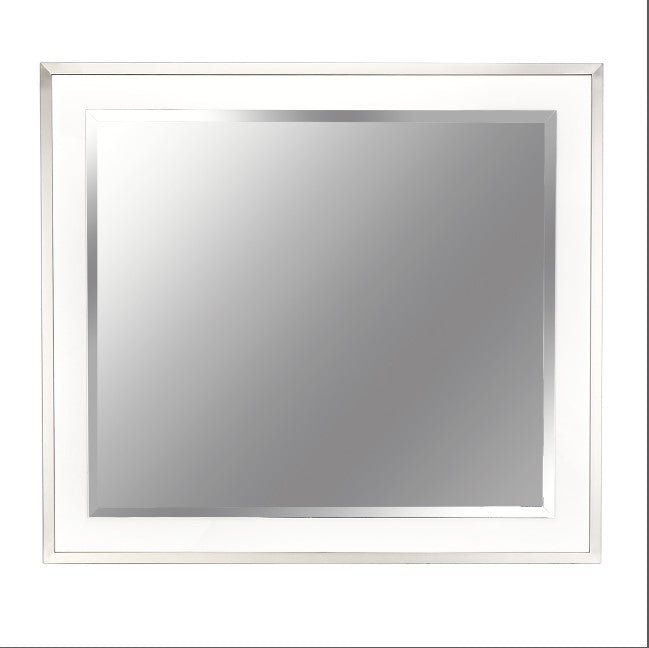 AICO Marquee Wall Mirror in Cloud White - Bargain Furniture (Detroit, MI)