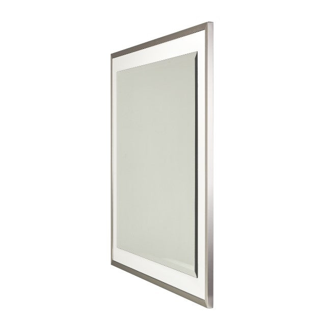 AICO Marquee Wall Mirror in Cloud White - Bargain Furniture (Detroit, MI)