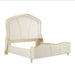 AICO Malibu Crest King Curved Poster Bed in Chardonnay - Bargain Furniture (Detroit, MI)