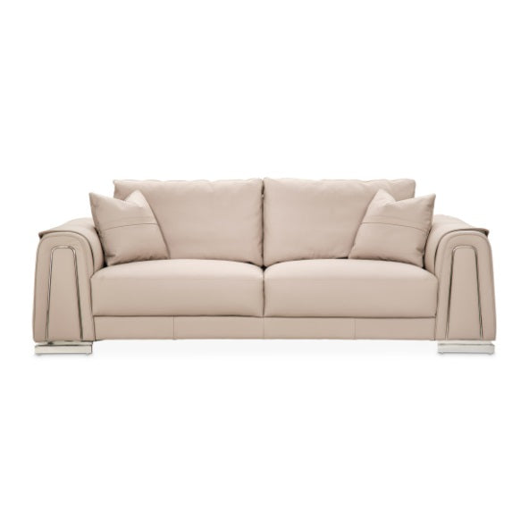 AICO Furniture Mia Bella Bergamo Sofa in Stainless Steel - Bargain Furniture (Detroit, MI)