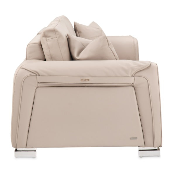 AICO Furniture Mia Bella Bergamo Sofa in Stainless Steel - Bargain Furniture (Detroit, MI)