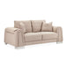AICO Furniture Mia Bella Bergamo Loveseat in Stainless Steel - Bargain Furniture (Detroit, MI)