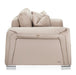 AICO Furniture Mia Bella Bergamo Loveseat in Stainless Steel - Bargain Furniture (Detroit, MI)
